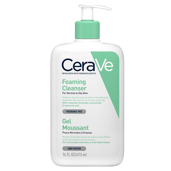 ژل شستشو صورت سراوی مدل foaming cleanser مناسب پوست نرمال تا چرب حجم 473ml اورجینال و بارکددار