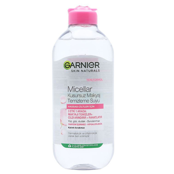 محلول پاک کننده آرایش صورت گارنیه مدل Skin Naturals حجم 400 میلی لیتر