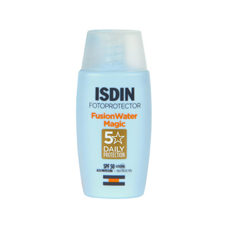 فلوئید ضدآفتاب بدون رنگ ایزدین SPF50 مدل Fusion Water Magic مناسب انواع پوست، حجم 50 میلیلیتر اورجینال