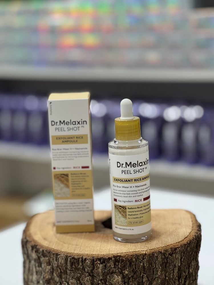 سرم لایه‌بردار برنج دکتر ملاکسین مدل Peel Shot (۸۰ میل) اورجینال